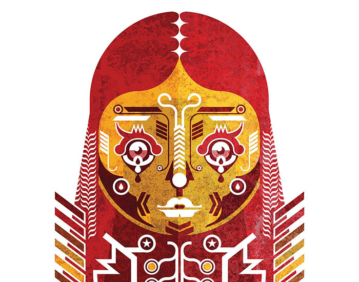 Create symmetrical vector character art
