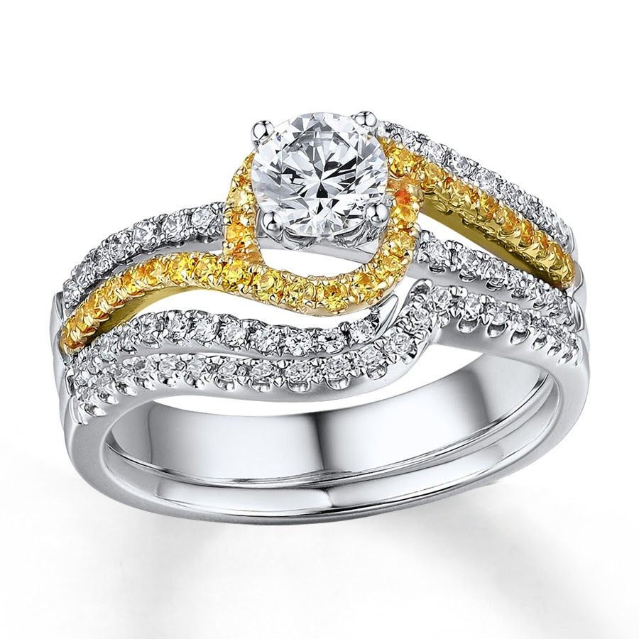 Bridal CZ Solitaire Engagement Wedding Ring Set