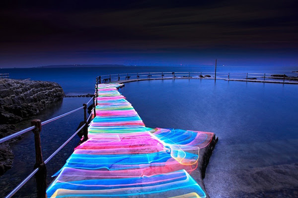 DavidGilliverLightPaintings8 Light Painting on Former Nazi Occupied Bunkers