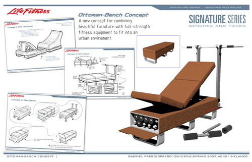 Ottoman Bench Concept: Bringing Fitness Closer To The Couch (