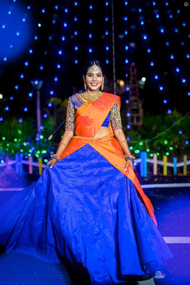 Bridal Half Saree Lehenga Bridal Half Saree Lehenga Designs Photo Gallery Wedandbeyond Com