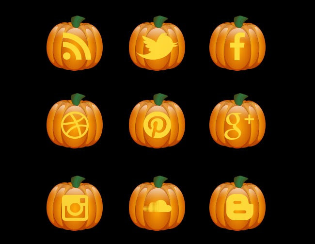 halloween pumkin icon set 40 Essential Halloween vectors and icons