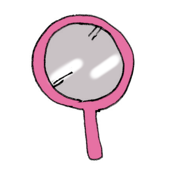 鏡のイラスト かわいいフリー素材が無料のイラストレイン