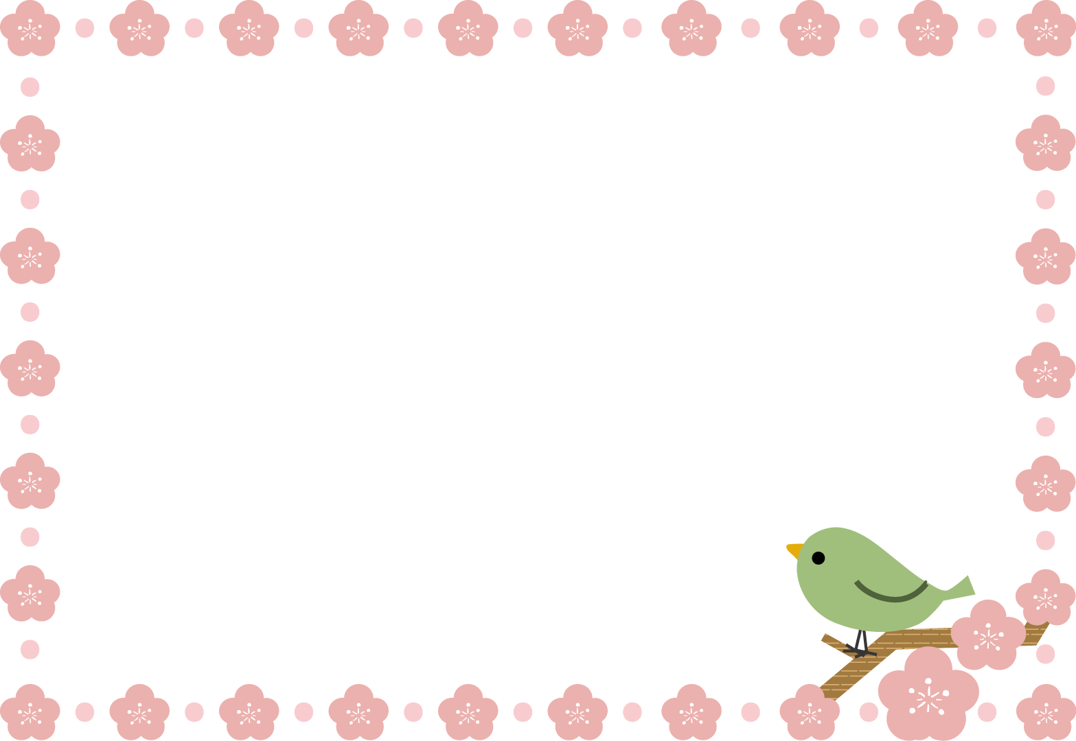 春のイラスト 無料イラスト素材 梅 うぐいす