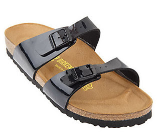 Birkenstock Patent or Metallic Double Strap Sandals â QVC