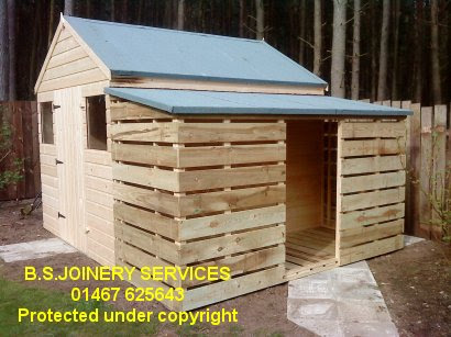 wooden sheds - garden sheds - log stores - dog kennels - play houses 