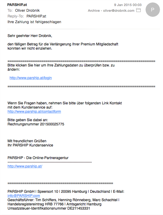 Wie parship kündigen