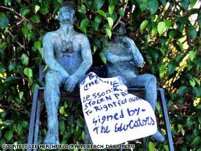 Statue stolen from Madoff found with message - CNN.com