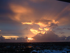 Sunset view from our room