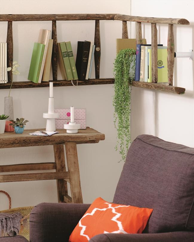 DIY ladder shelf ideas - Easy ways to reuse an old ladder at home