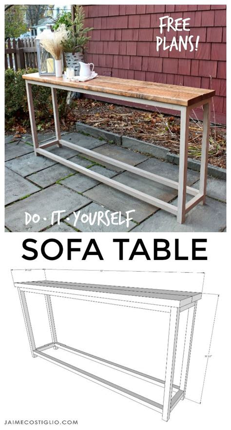 simple sofa table  plans woodworking projects diy