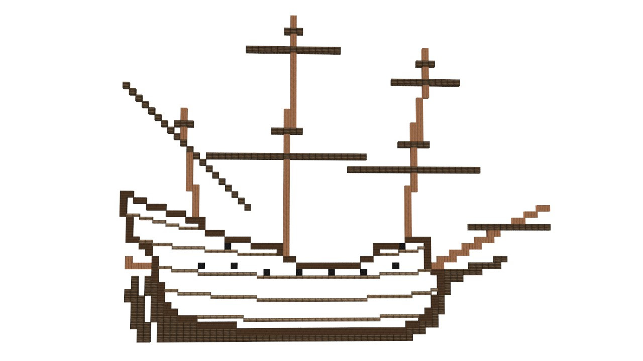 Minecraft: Ship Building Guide #1 Plan - YouTube