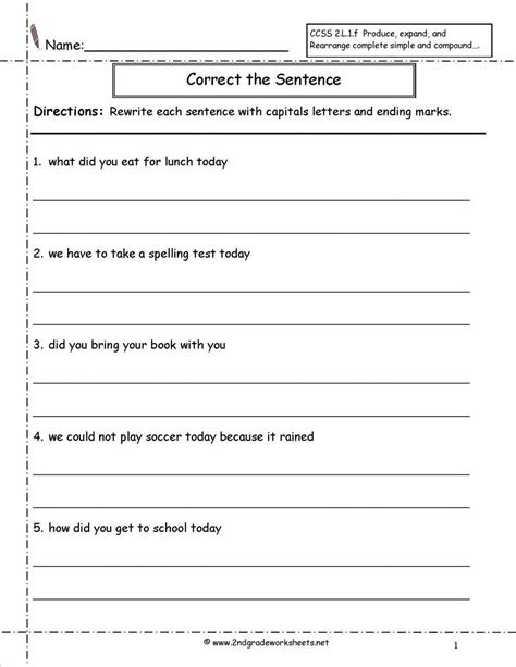 In this math worksheet, your child will circle the number that makes each addition sentence true. writing complete sentences worksheets 1st grade worksheeta