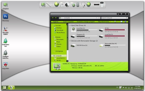 Free Download Thema XBOX Untuk Windows 7