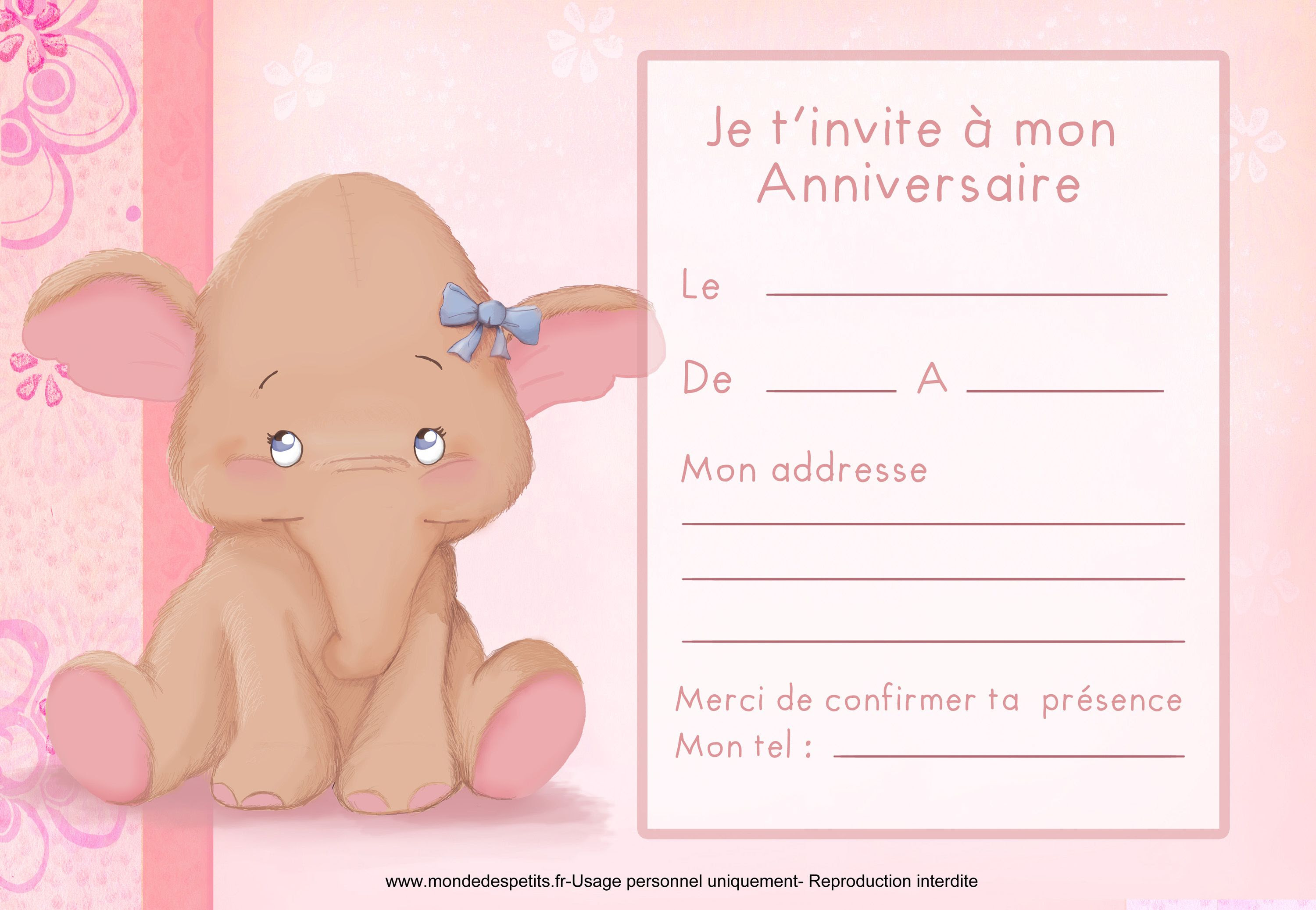 invitations anniversaires