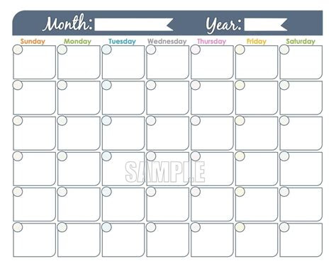 Simple to customize and print. create your fill in calendars to print get your calendar printable 7