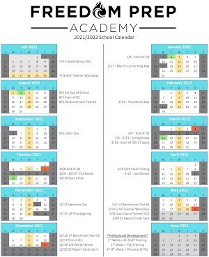 Freedom Prep Academy Calendar