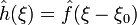 \hat{h}(\xi) = \hat{f}(\xi-\xi_{0})