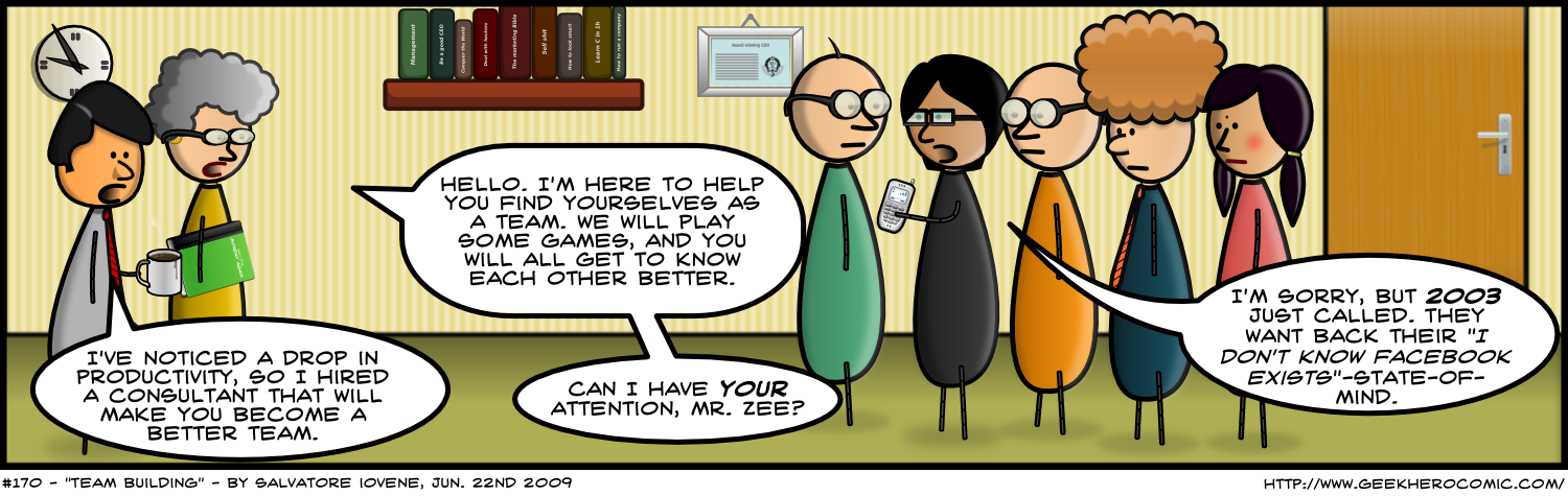 Team Building  Geek Hero Comic  A webcomic for geeks