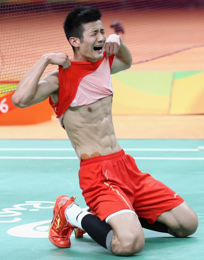 China's Chen defeats Lee to win badminton gold - Rediff ...