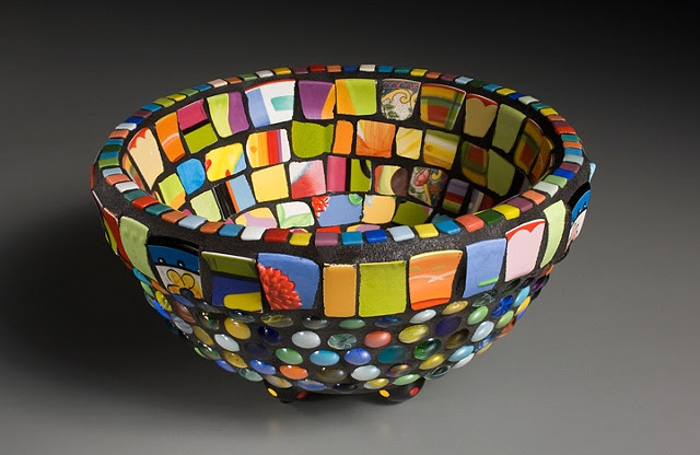 MosaicsGarden by Nancy Keating - Crazy Bowl