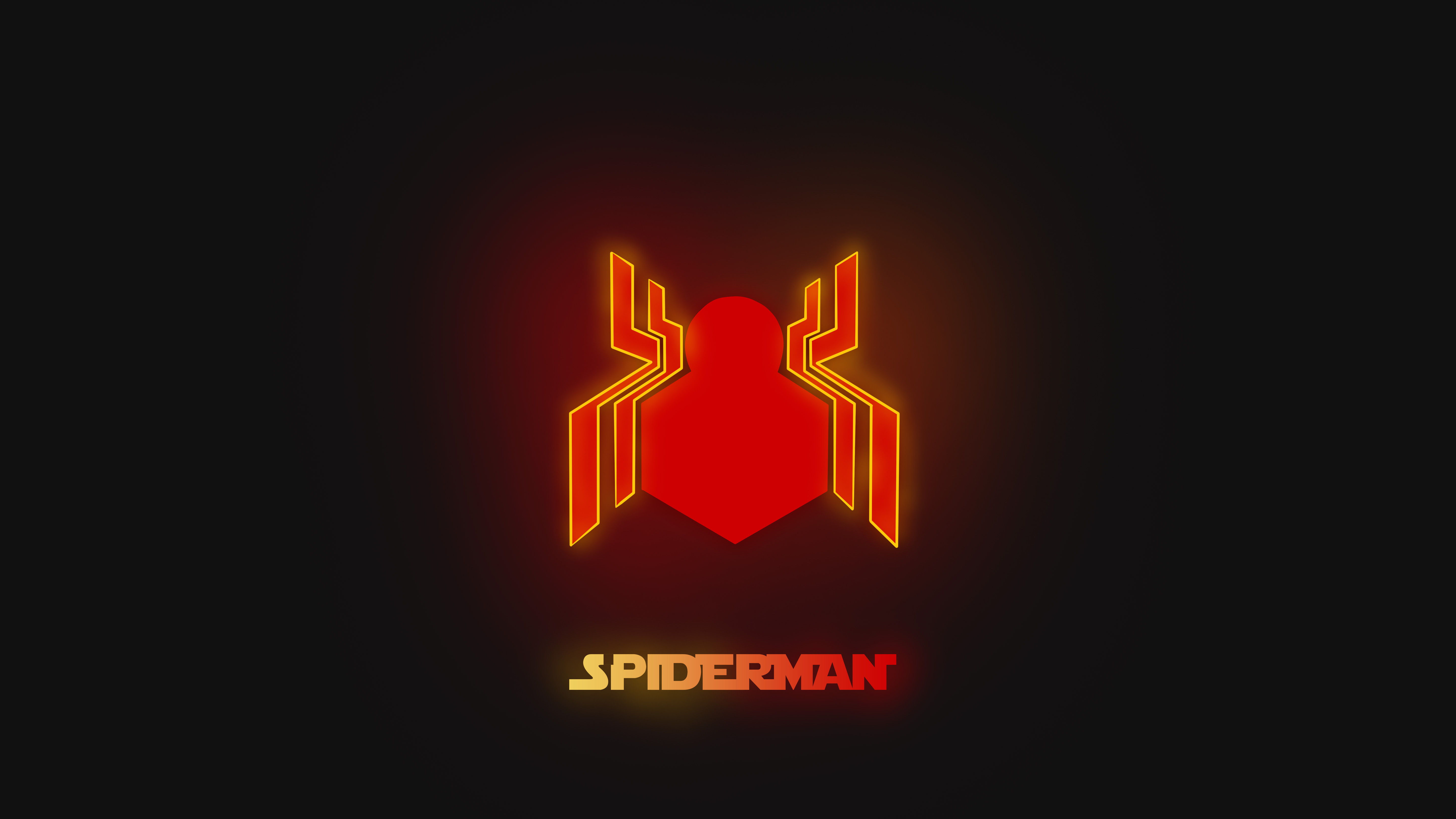 Neon Spiderman Logo Hd Superheroes 4k Wallpapers Images