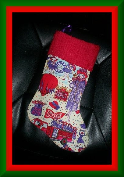 RHS Red Hat Society Mamas Handmade Christmas Stocking with FREE US Shipping
