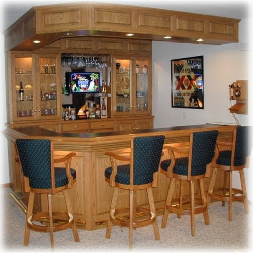 Oak Back Bar Woodworking Plans