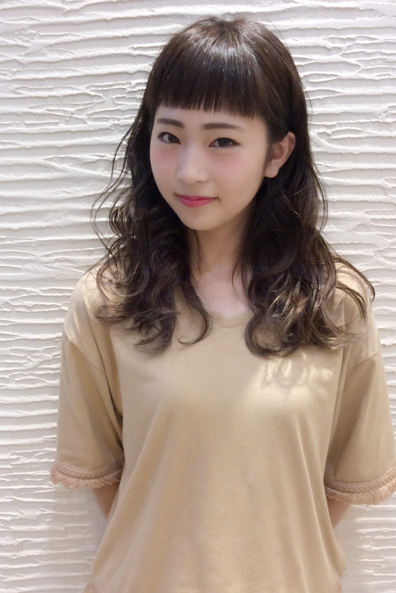 ストレートバングセミロング ヘアスタイル 美容院 美容室 モリオフロムロンドン 原宿本店 大宮 池袋 成増