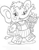 Elephant Coloring Pages on Elephant Calf Coloring Page   Super Coloring