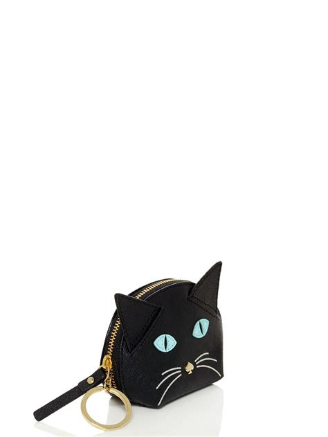 Choose from same day delivery, . Lyst - Kate Spade New York Cat'S Meow Cat Coin Purse in Black