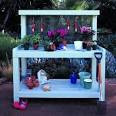 Backyard Potting Bench - Sunset.