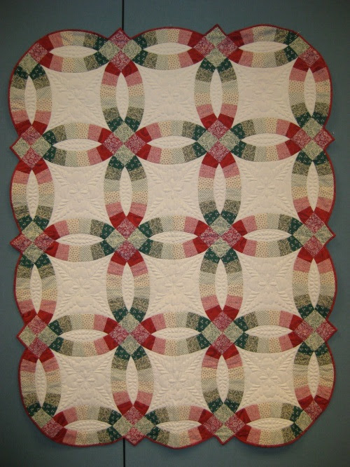 double wedding ring made and hand quilted by john flynn on double wedding ring quilt pattern book