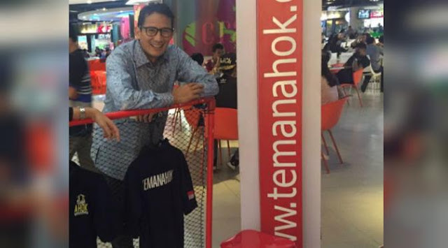 Sandiaga Beli Kaos TemanAhok karena Kasihan Lihatnya Belum Laku, "Gak tau kaosnya mau diapain"