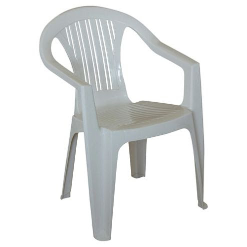 Buy Plastic Stacking Garden Chair, White from our Plastic ...