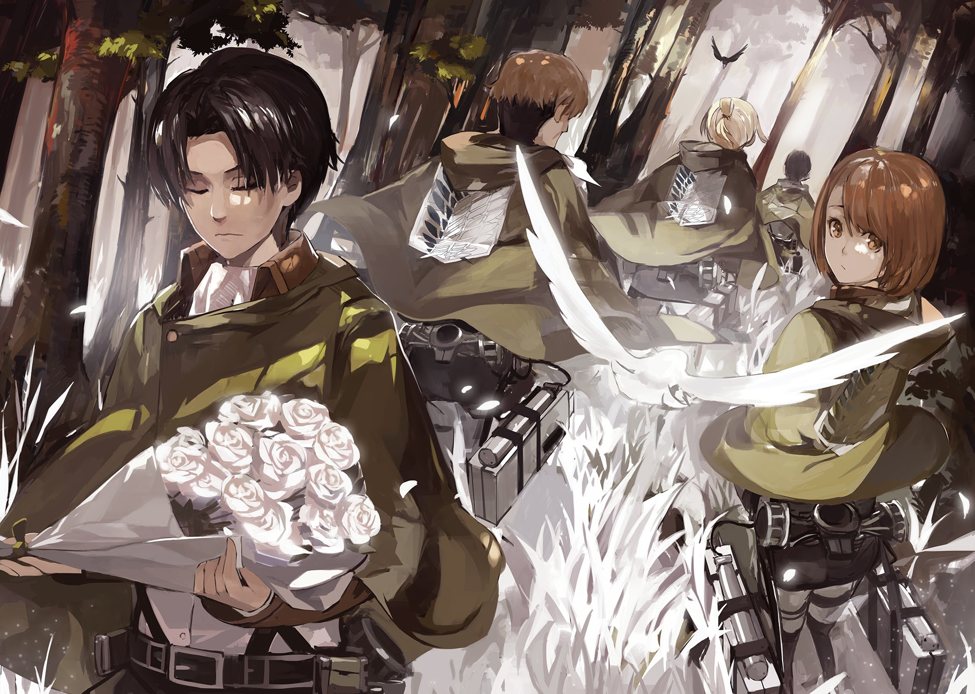 進撃の巨人 兵士長リヴァイのクールすぎる画像集め Pcサイズの壁紙用 アニメキャラクター事典 キャラペディア