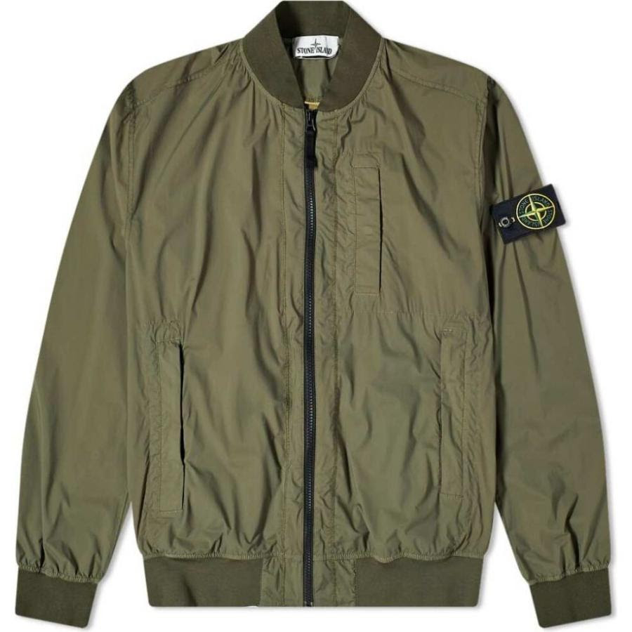 ストーンアイランド Bomber Stone Olive Island メンズ ファッション