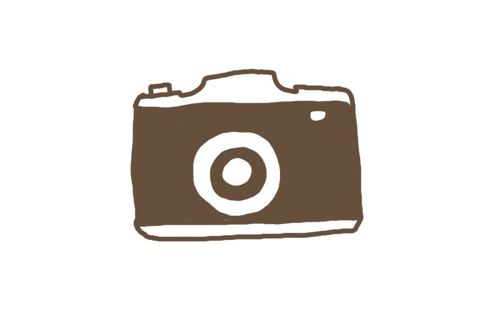手描き風カメラのアイコンイラスト 無料フリー素材