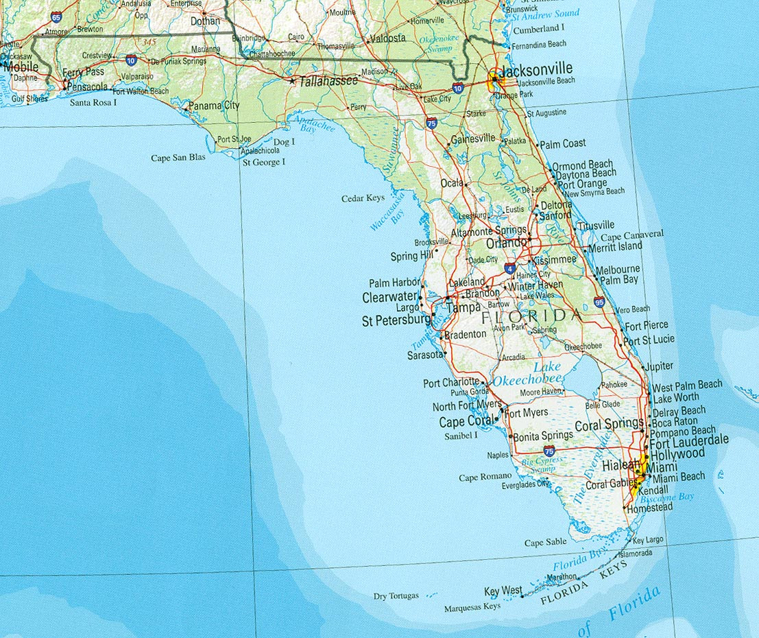 Florida Geographical Map