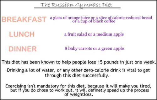 You Can Call Me Skinny: Russian Gymnast Diet
