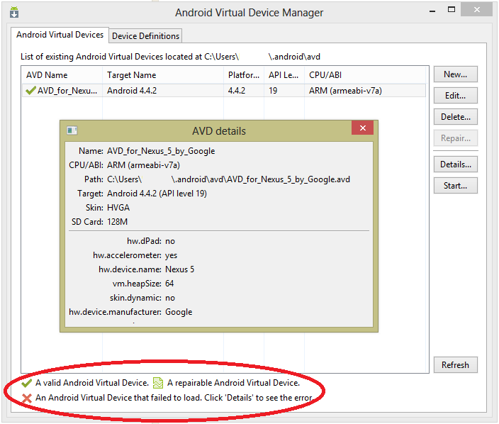 eclipse - An Android Virtual Device that failed to load - Stack ...