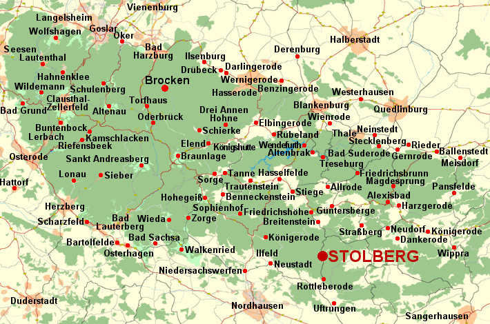 karte harz deutschland Deutschland Harz   Karte vom Harz, Landkarte Harz   Stadtplan und 
