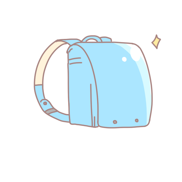 水色のランドセルのイラスト かわいいフリー素材が無料のイラストレイン