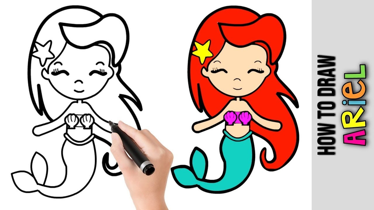 Cute Mermaid Drawings | Free download on ClipArtMag