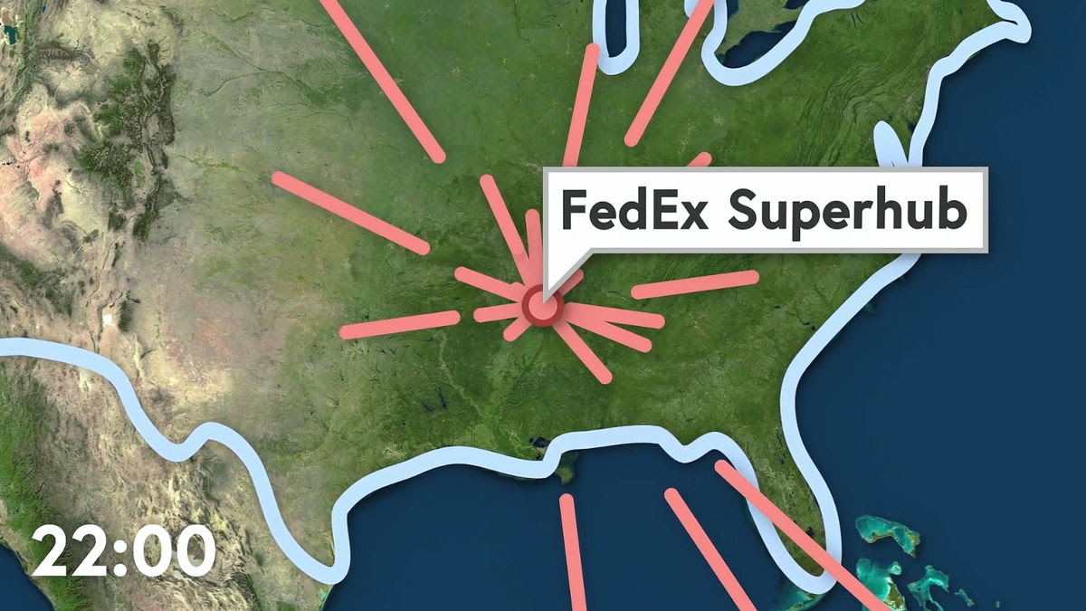 A Movie That Understands The Actual Condition Of The Distribution Network Of A Major Us Transport Company That Enables Long Distance Delivery In A Short Time Gigazine