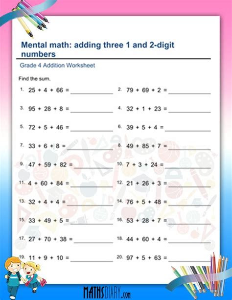  grade 4 math worksheets