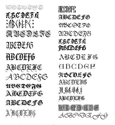 Tatto Letering on Cotton Tattoo Club