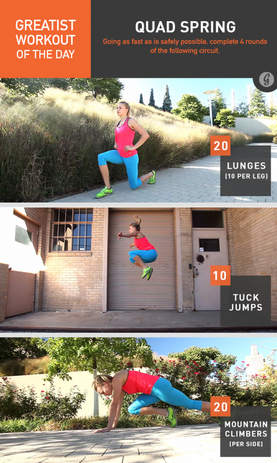 Greatist Workout of the Day: Quad Spring