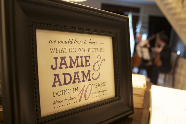 guestbook sign I made. Yes, that IS a string quartet in the background; thank you for asking!