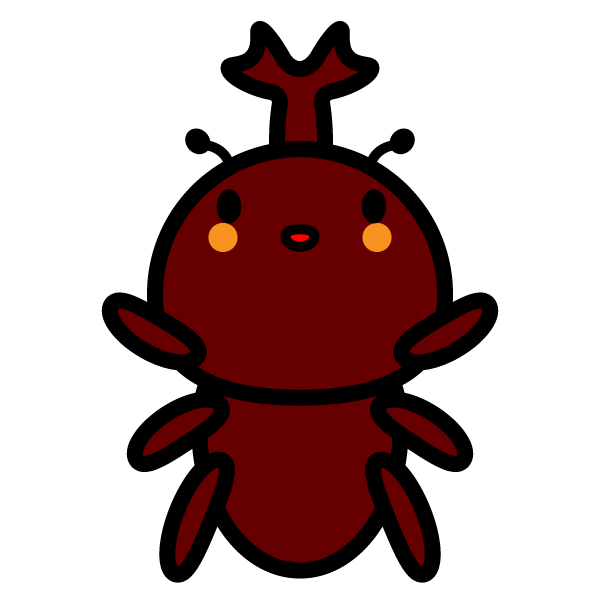 かわいいカブトムシの無料イラスト 商用フリー オイデ43